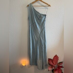 NWT 🏷️ Zara Denim Off-Shoulder Maxi Dress